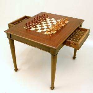 Ahşap Satranç Masası - 80cm x 80cm x 72cm (Taşlar fiyata dahil değildir)